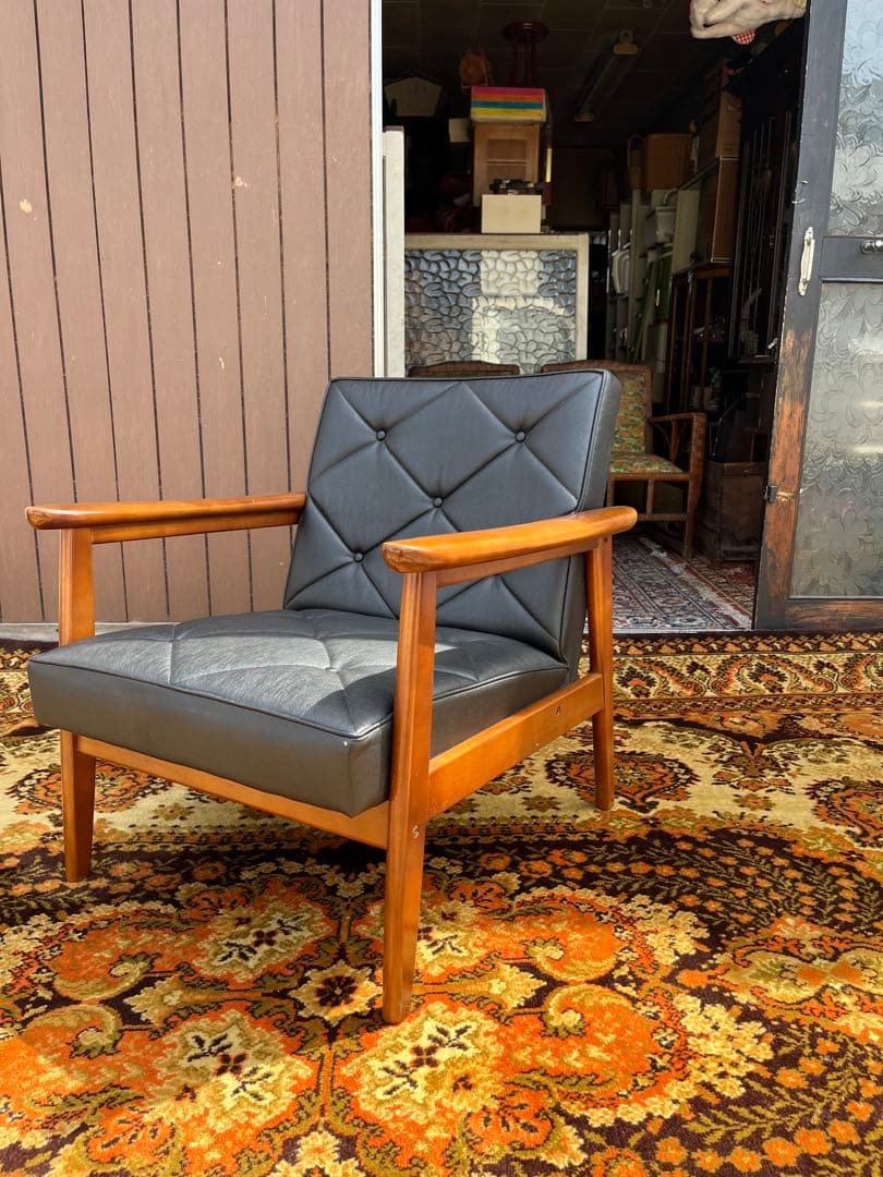 カリモク 60Kチェア シングルソファ アームインテリア 昭和レトロ ビンテージ