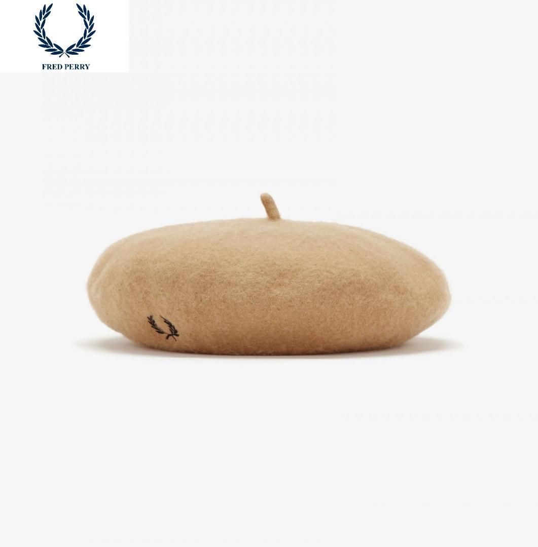 FRED PERRY ベレー帽　ダークキャラメル　正規品　新品　タグ付き