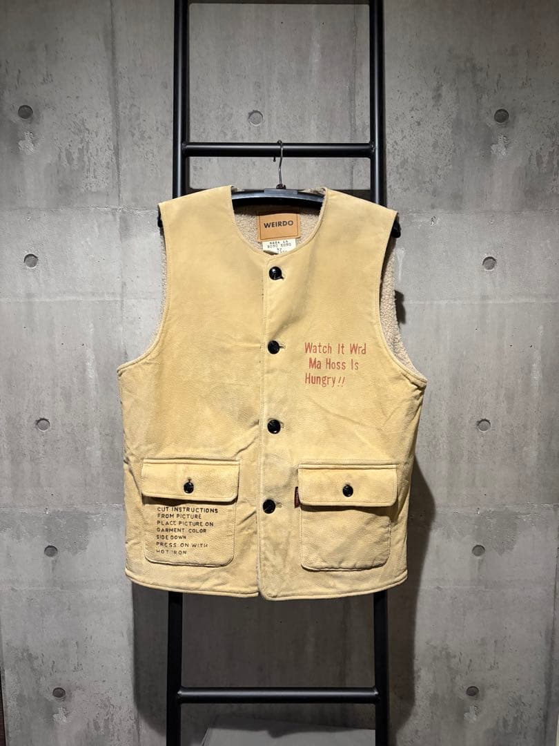 WEIRDO LIGHT RANCH VEST スエード　ボア　ベスト