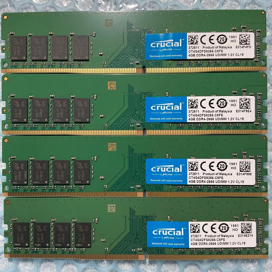 DDR4-2666 16GB=4GB×4 CT4G4DFS8266.C8FE ④