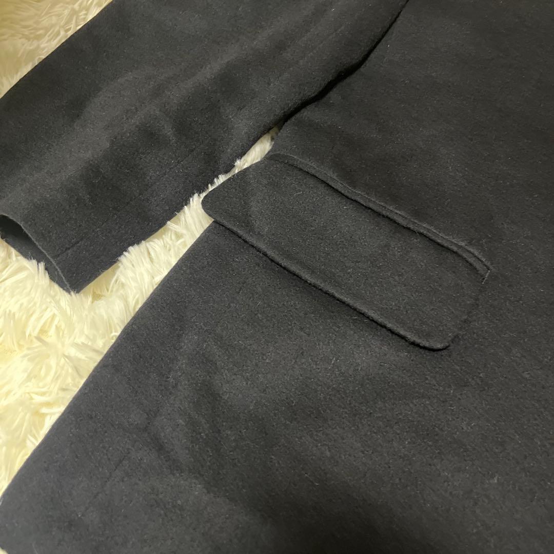 【極上】カシミヤ100% イタリア生地 テーラードジャケット ネイビー L〜XL