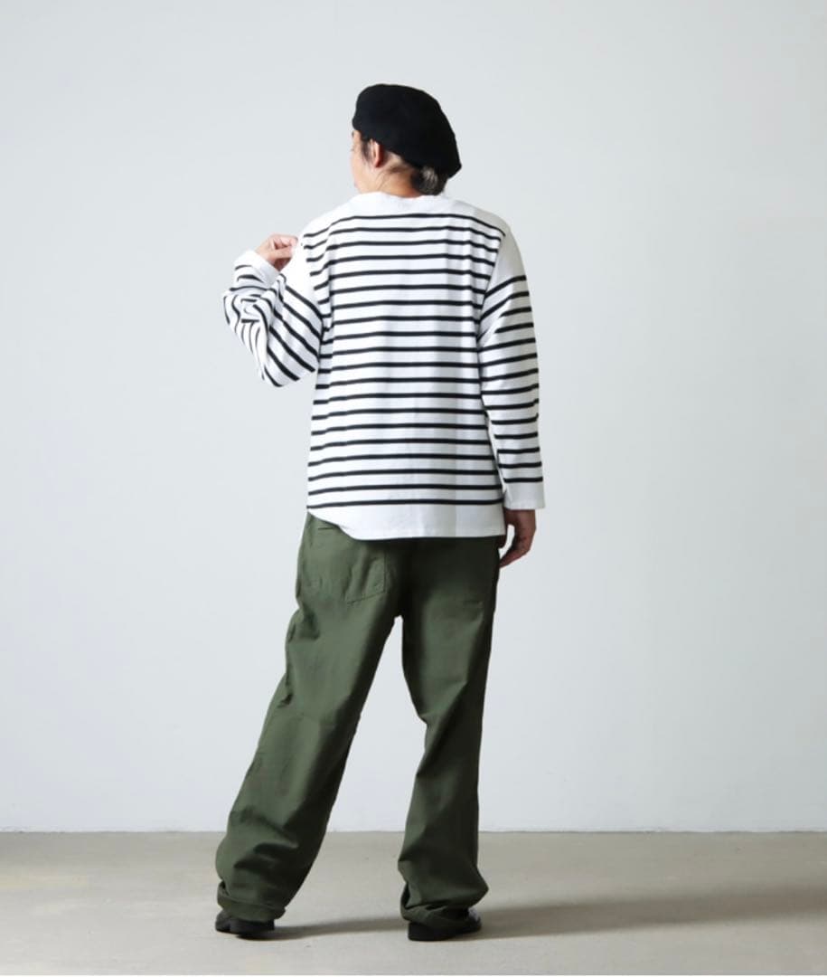 CIOTA スビンコットンバックサテンベイカーパンツ KHAKI 6