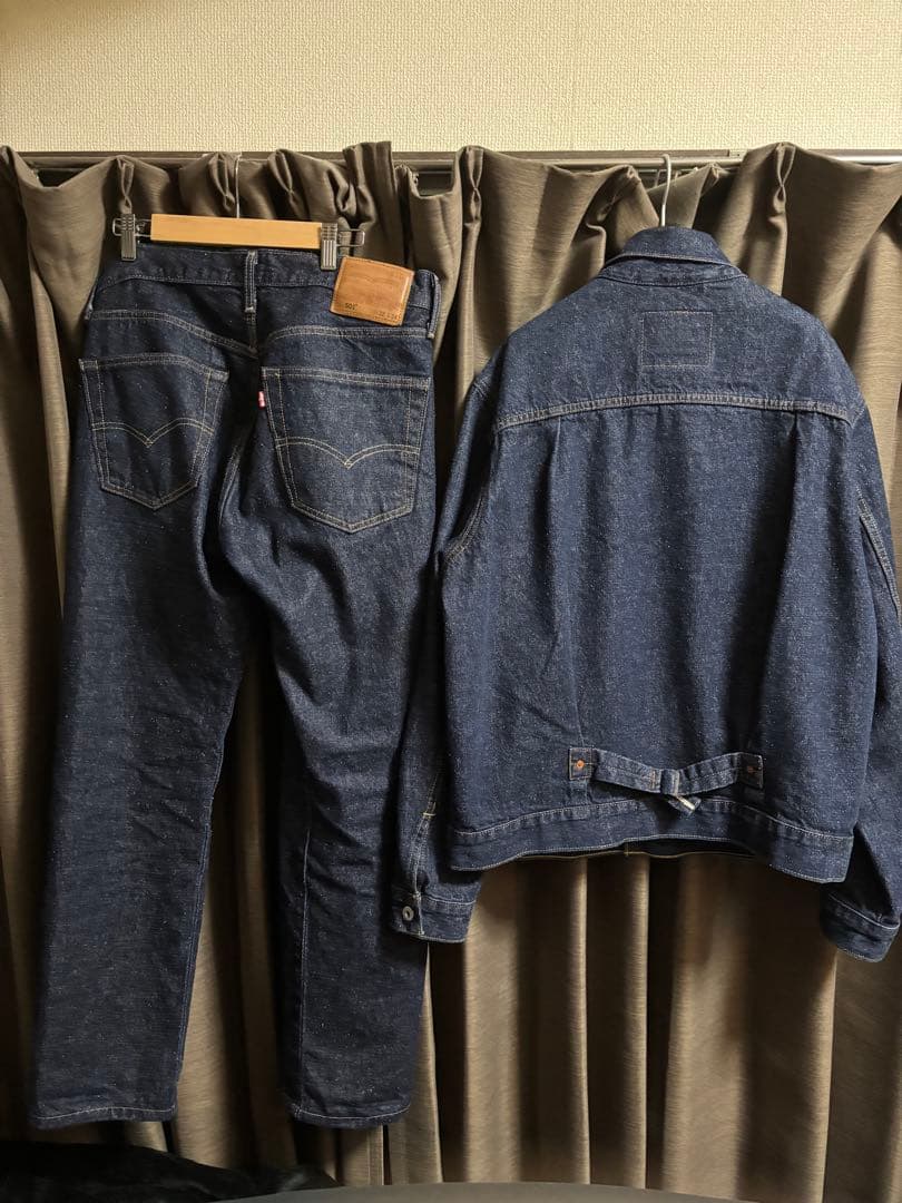 美品 LEVI’Sプレミアム セットアップ ヘンプ混 大戦復刻モデル big E