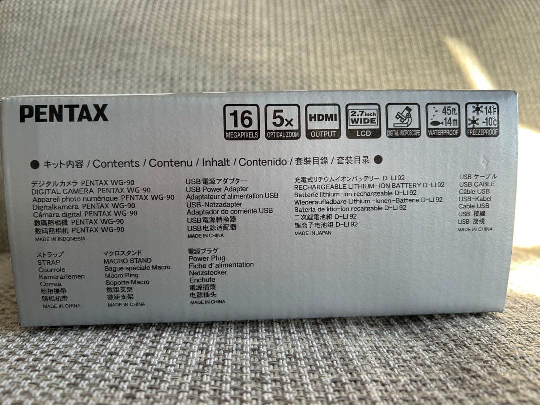 【新品未使用】PENTAX WG-90 ペンタックス　コンパクトデジタルカメラ