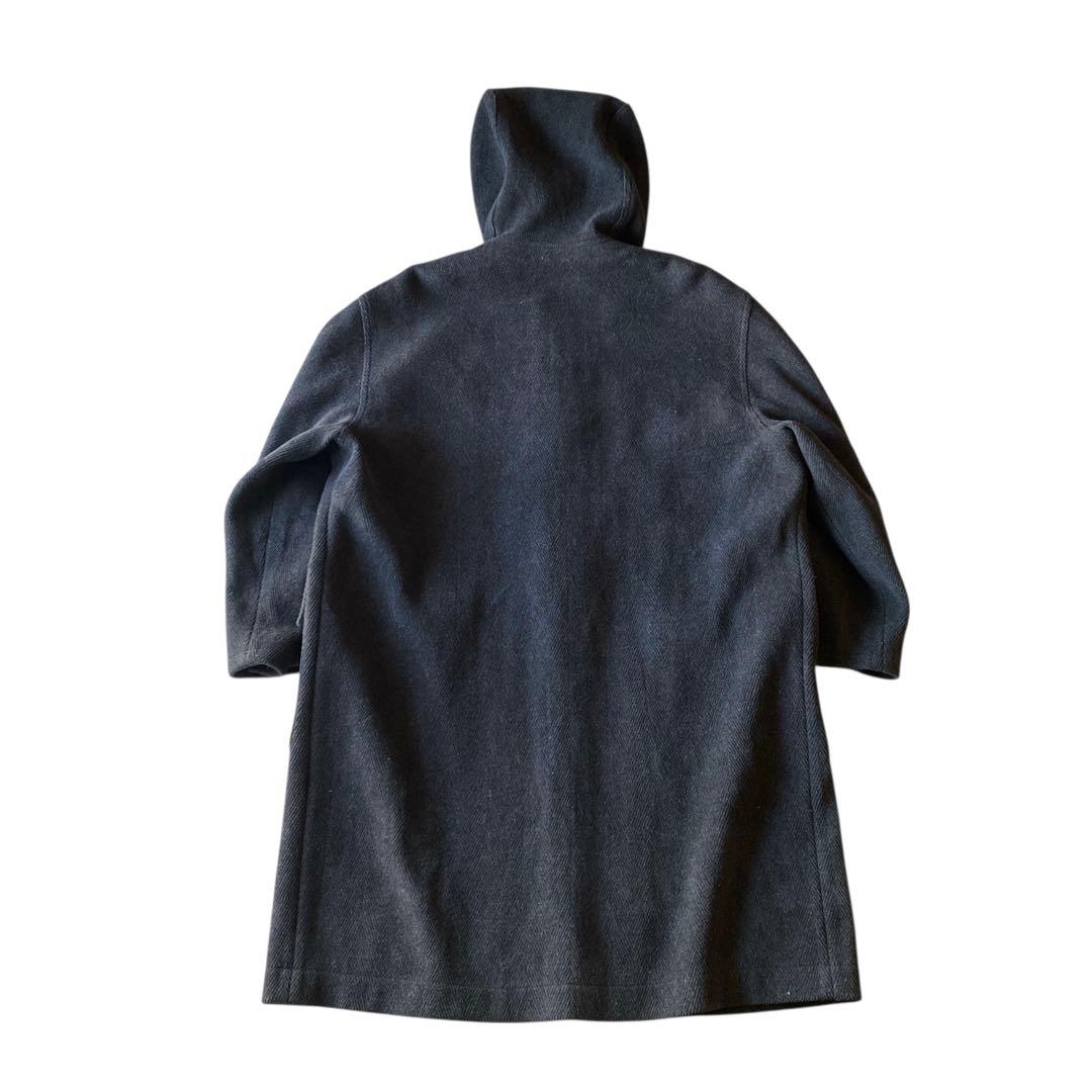 80s90s イタリア製 オーバーサイズ ヘリンボーンウール ダッフルコート