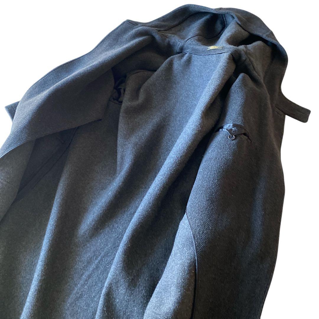 80s90s イタリア製 オーバーサイズ ヘリンボーンウール ダッフルコート