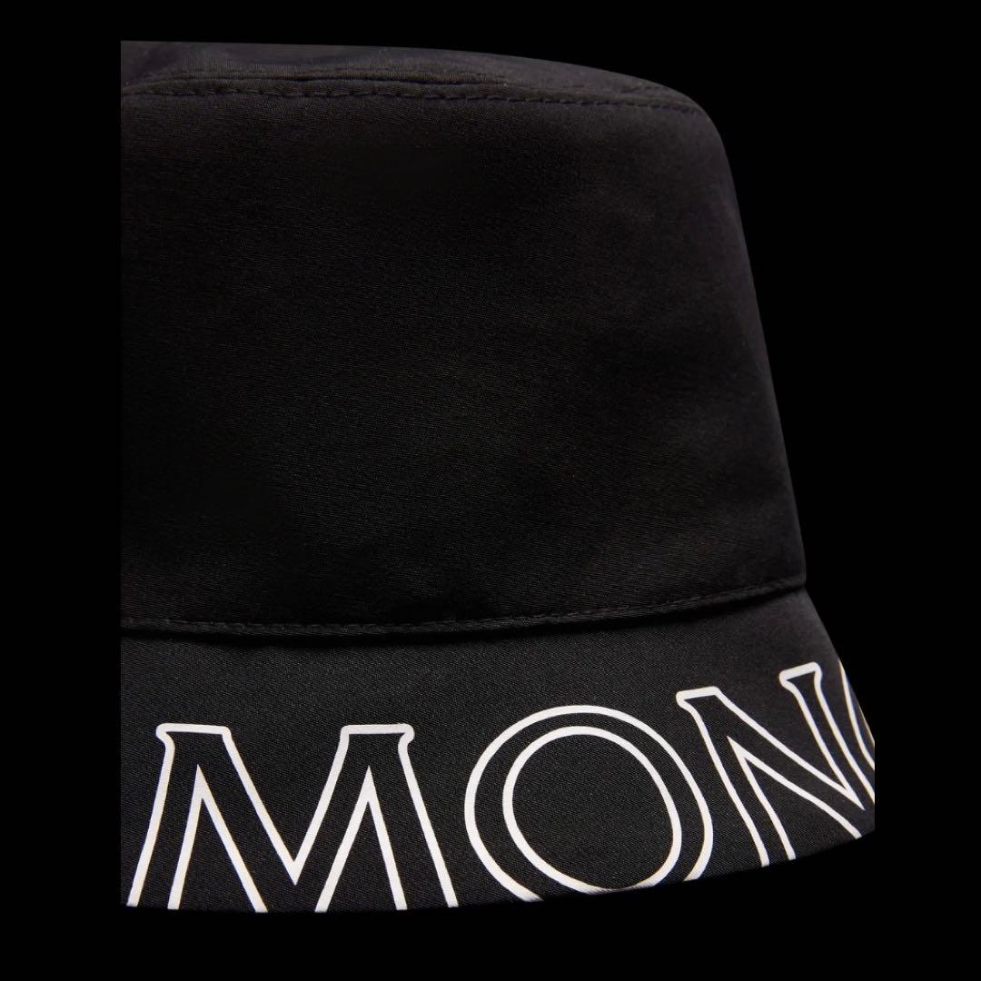 【大人気最終残1】MONCLER モンクレール バケットハット 黒 ブラックS
