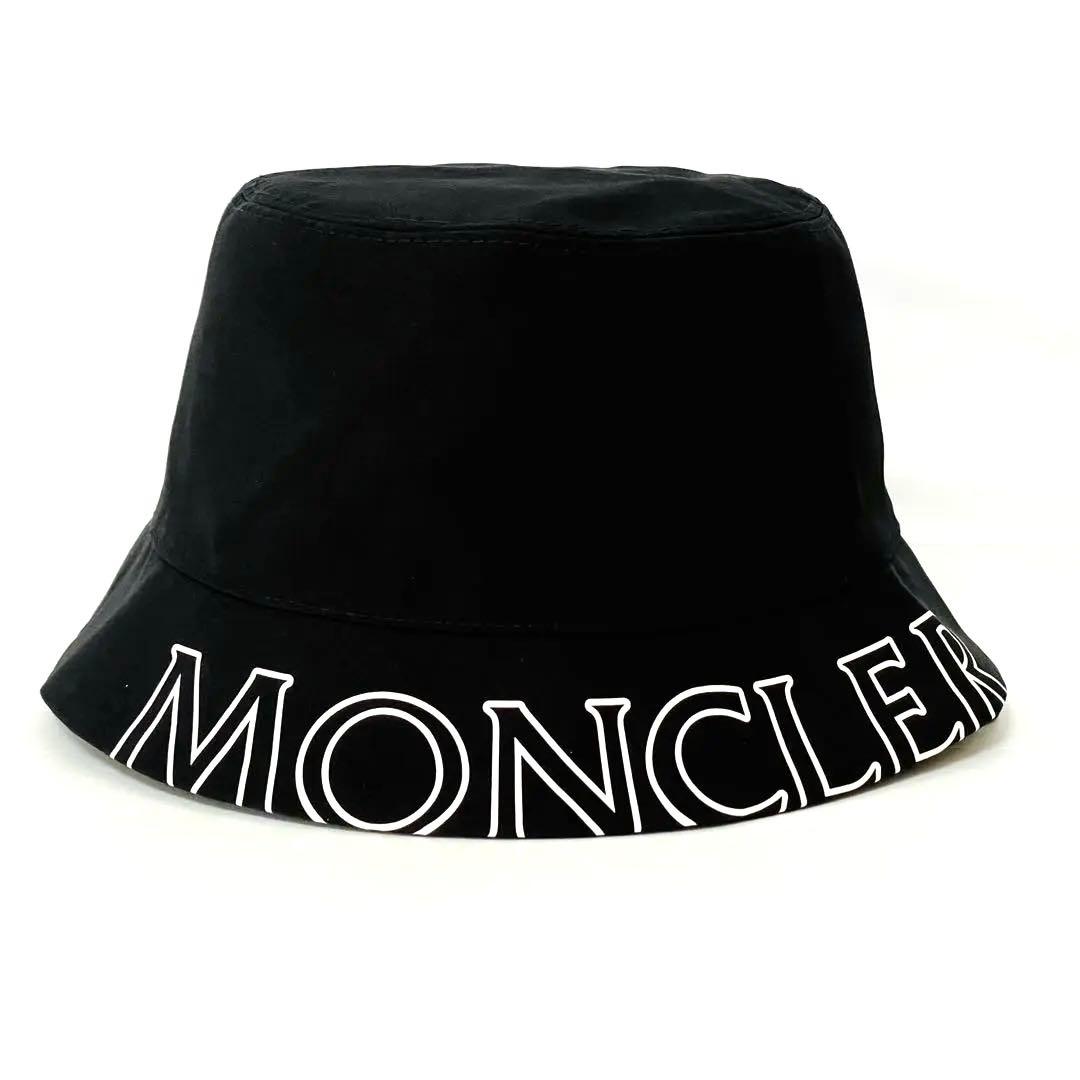【大人気最終残1】MONCLER モンクレール バケットハット 黒 ブラックS
