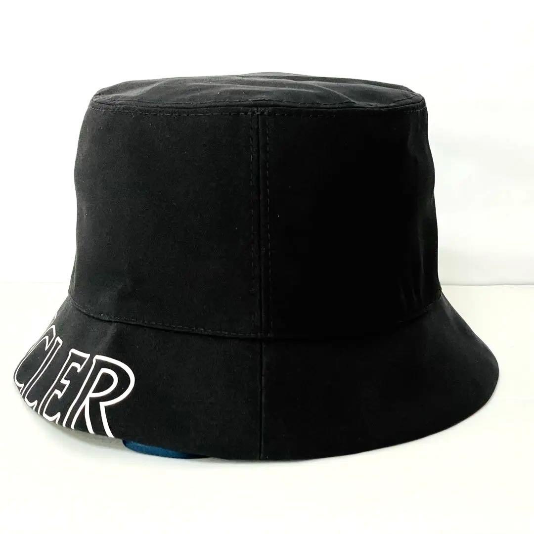 【大人気最終残1】MONCLER モンクレール バケットハット 黒 ブラックS