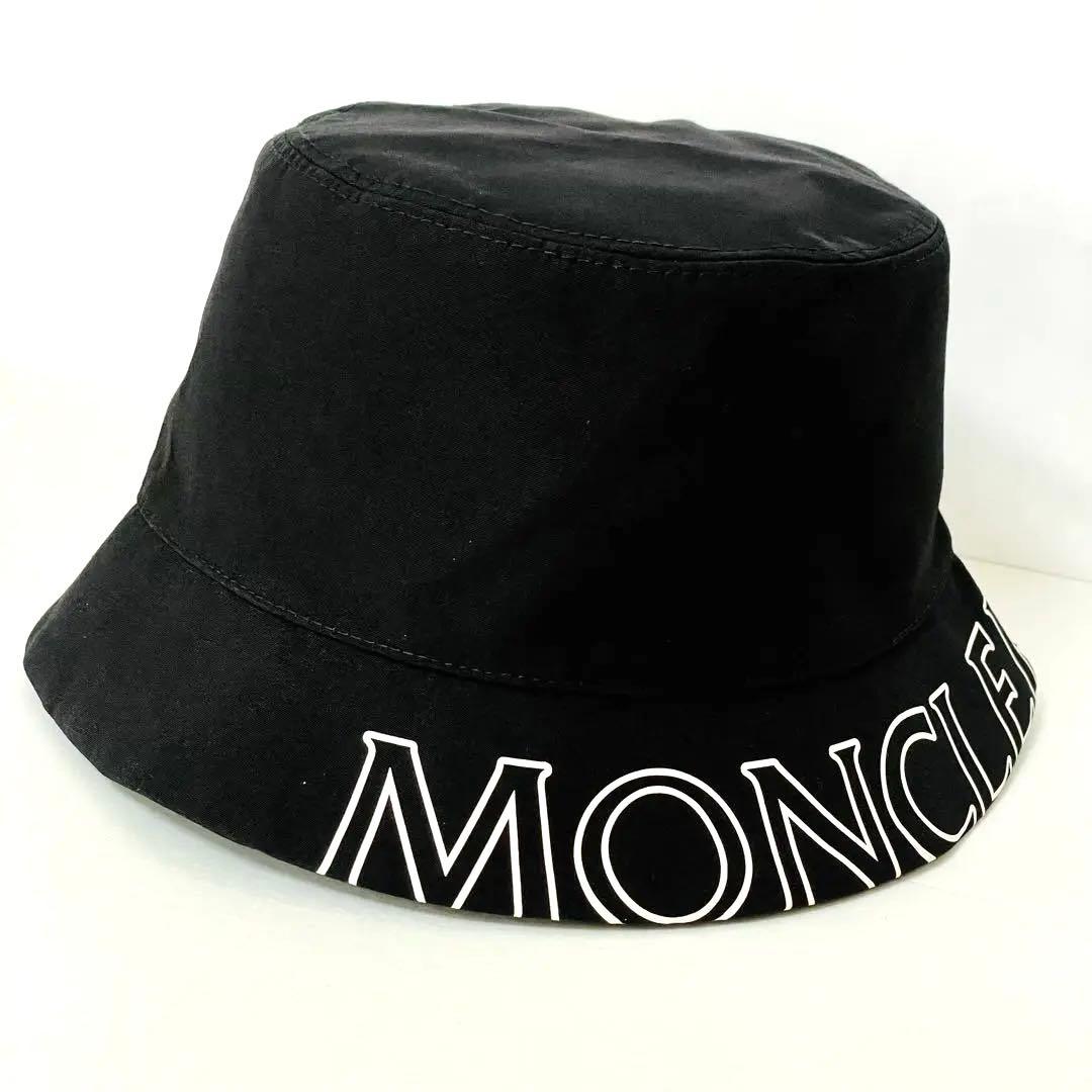 【大人気最終残1】MONCLER モンクレール バケットハット 黒 ブラックS