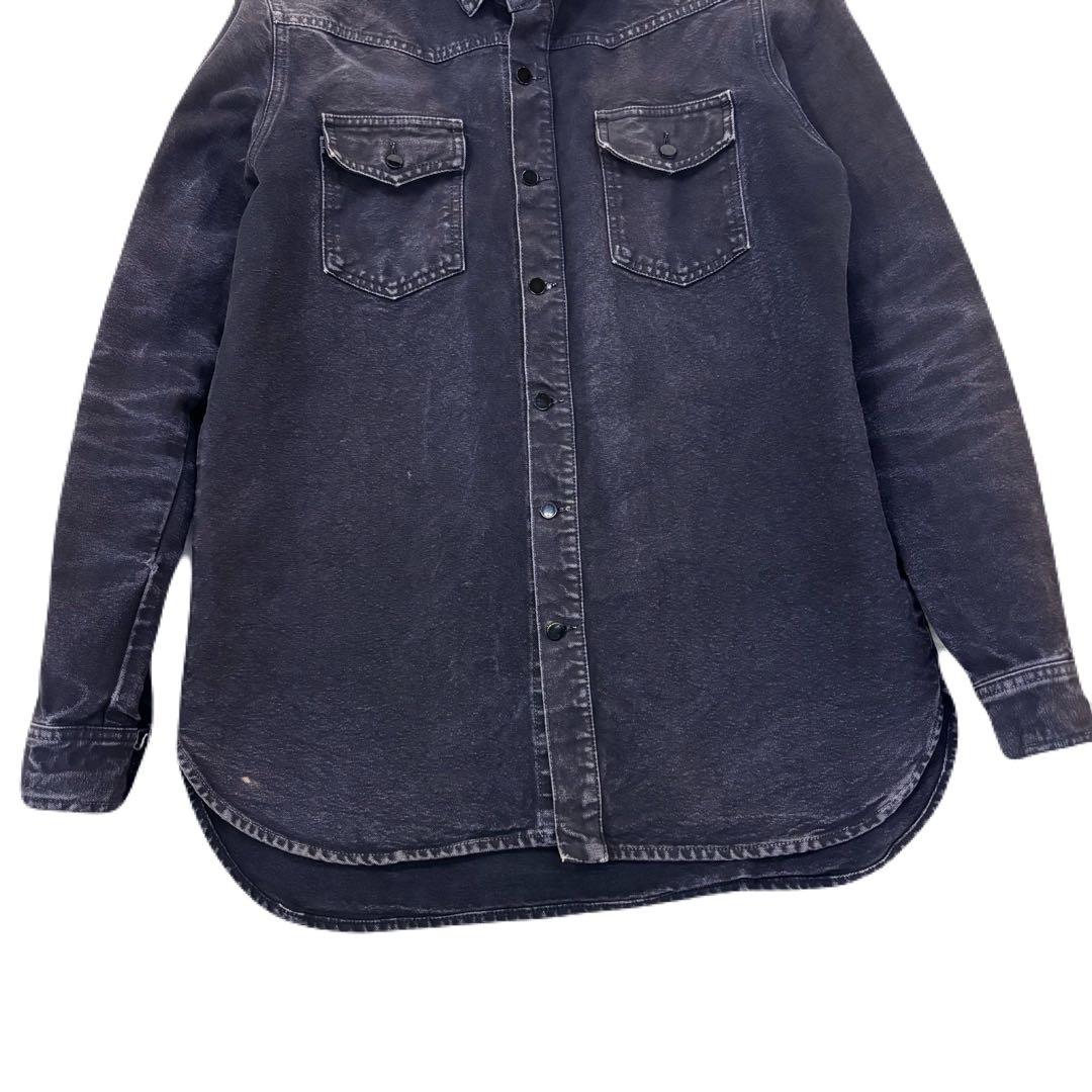 OFF-WHITE デニムシャツ バックプリント WHITEロゴ Mサイズ