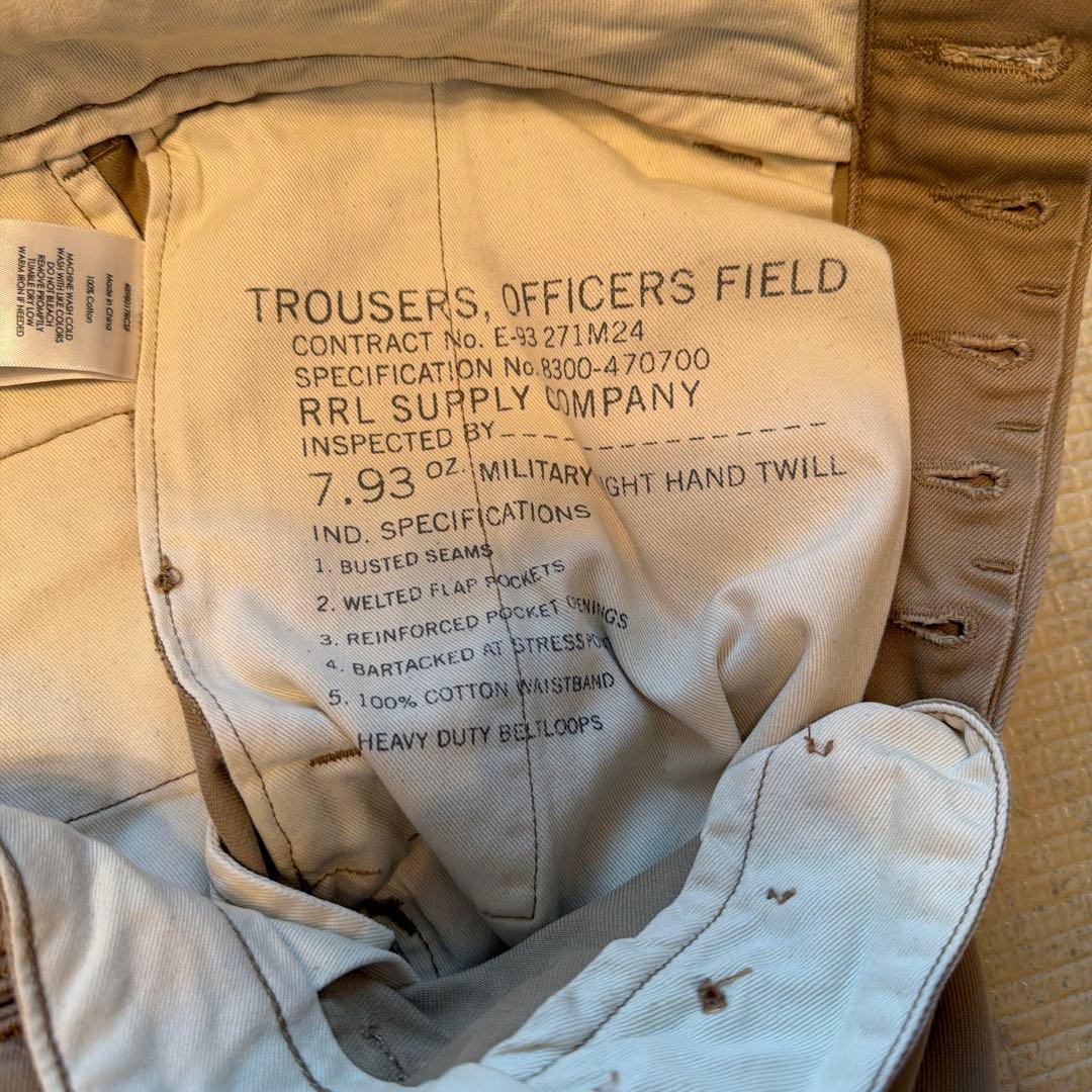 DOUBLE RL ダブルアールエルRRLオフィサーズ トラウザーズ チノパン