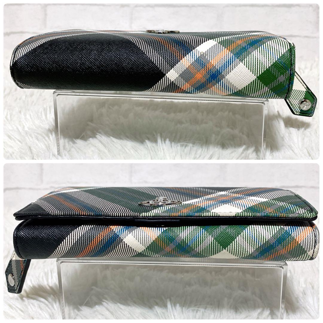 未使用級✨Vivienne Westwood DERBY 長財布タータングリーン