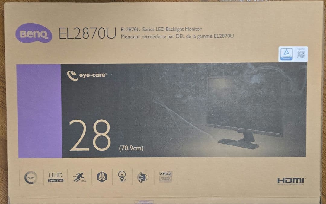 BenQ EL2870U 28インチ 4Kモニター ディスプレイ