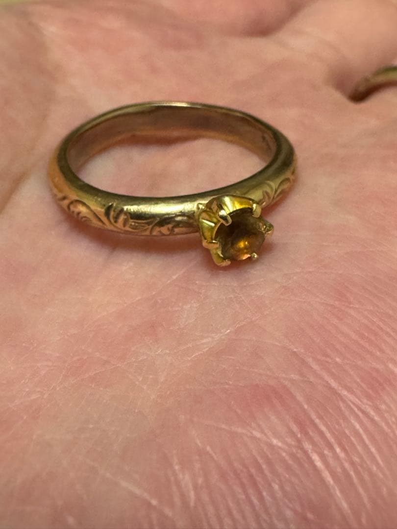 GOLD 金　14k ゴールドリング　アンダリュサイト　ジュエリーリング