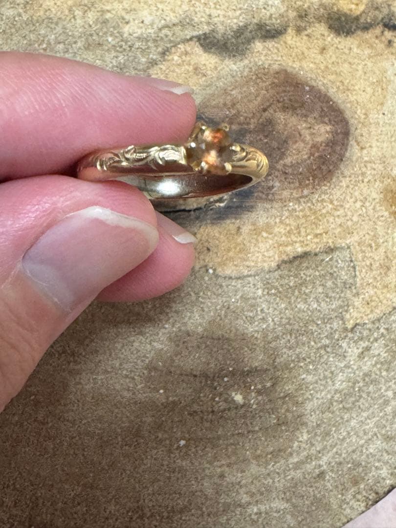 GOLD 金　14k ゴールドリング　アンダリュサイト　ジュエリーリング