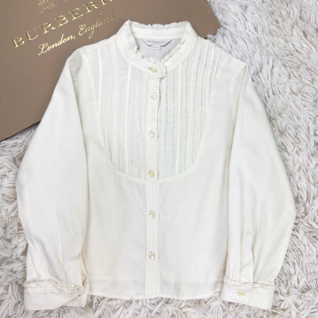 【美品】バーバリー セレモニー 3点 セットアップ リボン付 金ボタン 110