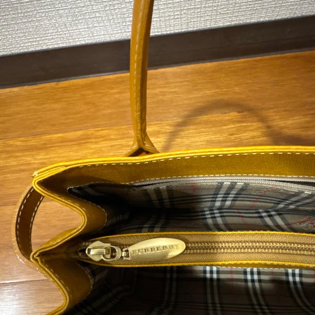 BURBRRY バーバリー ハンドバッグ トートバッグ イエロー