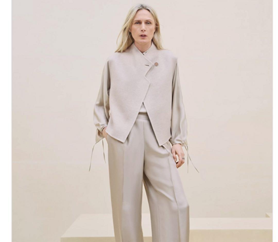 61万✨24年 未使用 エルメス ダブルフェイスジレ カシミヤ100% ベージュ