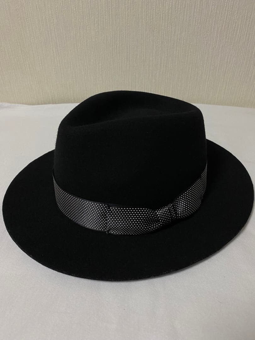 glamb グラム　リボン　中折れハット　イタリア製　ウール　ボルサリーノ　60