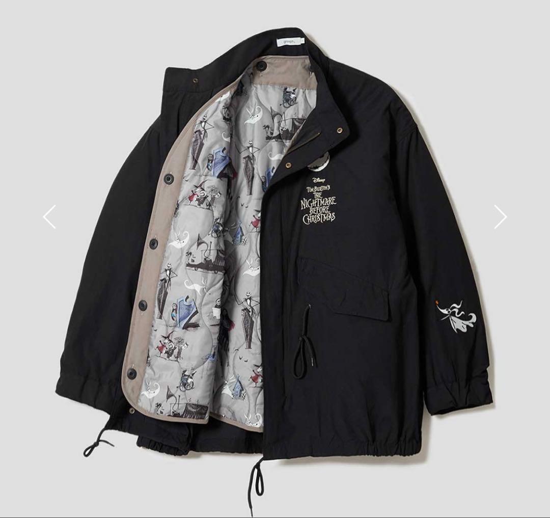 グラニフ ナイトメアー ・ビフォア・クリスマス ショートモッズコート