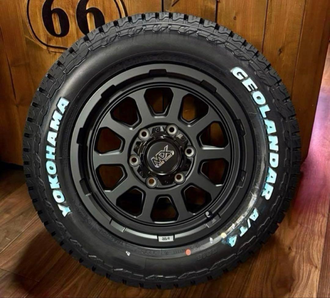 16インチ⭐️ハイエース用⭐️ヨコハマAT4✨⭐️車検対応⭐️マットブラック⭐️新品