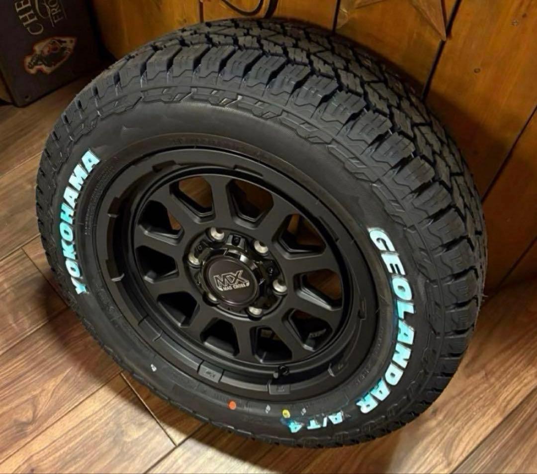 16インチ⭐️ハイエース用⭐️ヨコハマAT4✨⭐️車検対応⭐️マットブラック⭐️新品