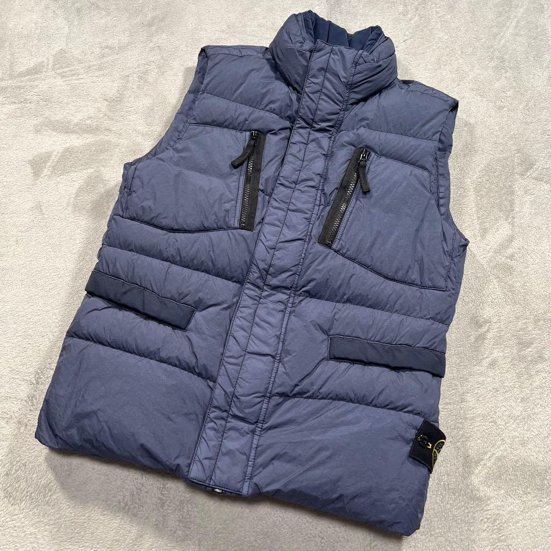 ストーンアイランド　ダウンベスト　ネイビー　S