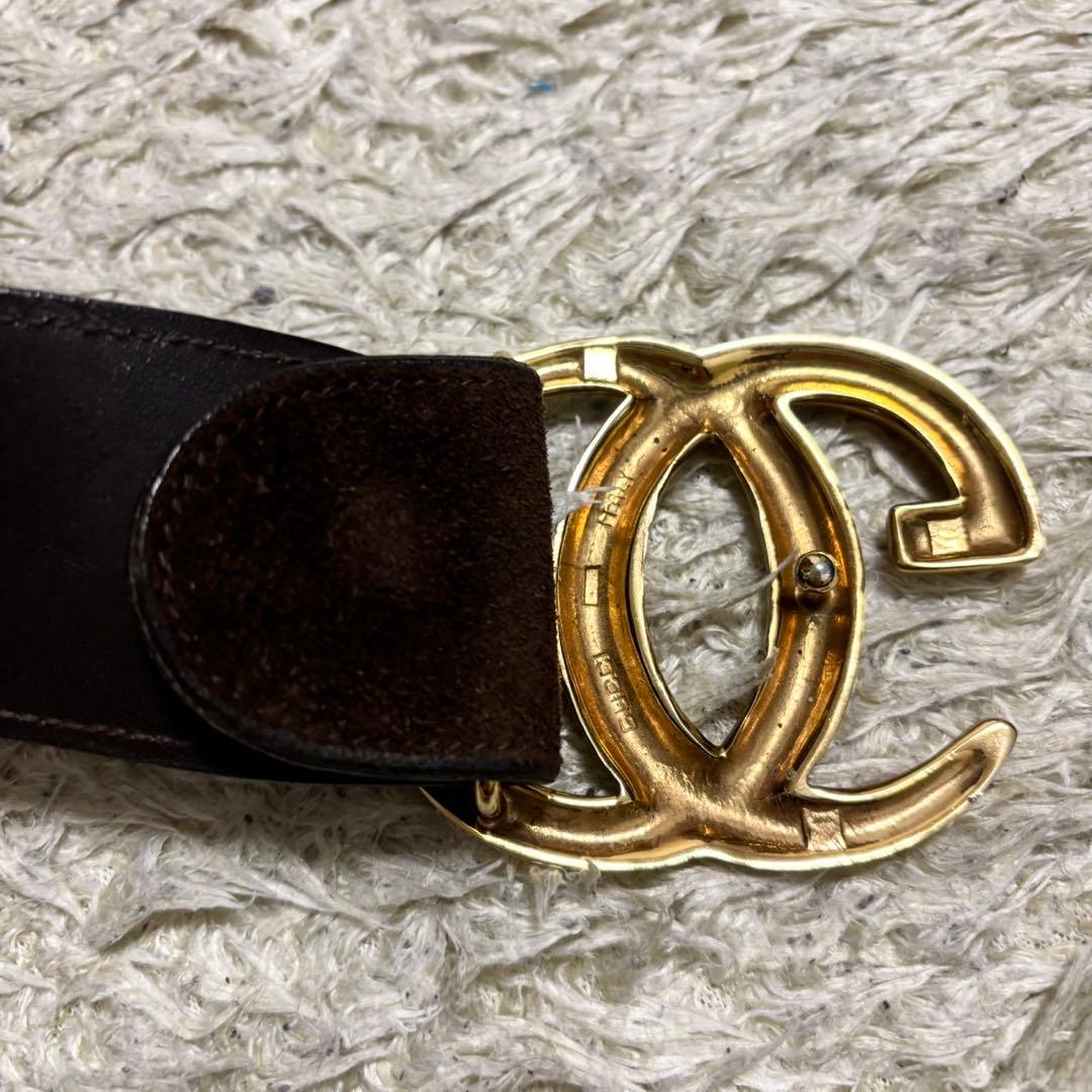 正規品 GUCCI オールドグッチ インターロッキング ベルト ゴールド 茶色系