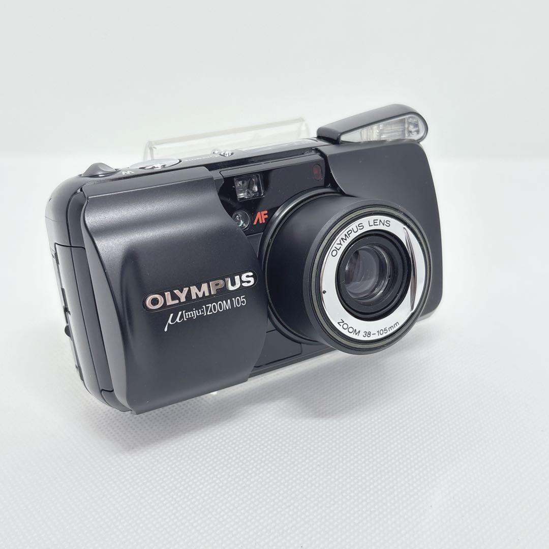【美品】 動作確認済み OLYMPUS μ（ミュー） ZOOM 105 黒 希少