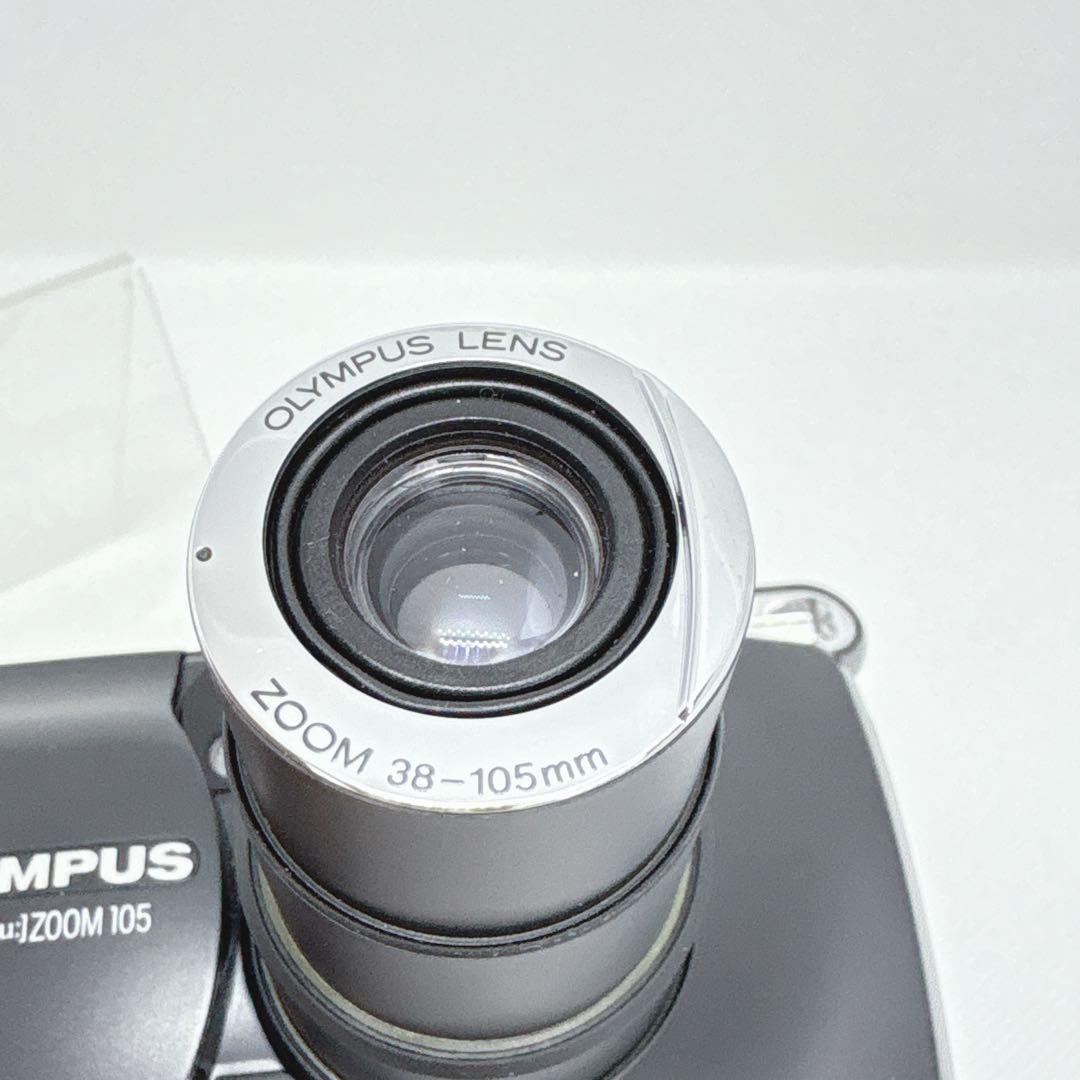 【美品】 動作確認済み OLYMPUS μ（ミュー） ZOOM 105 黒 希少
