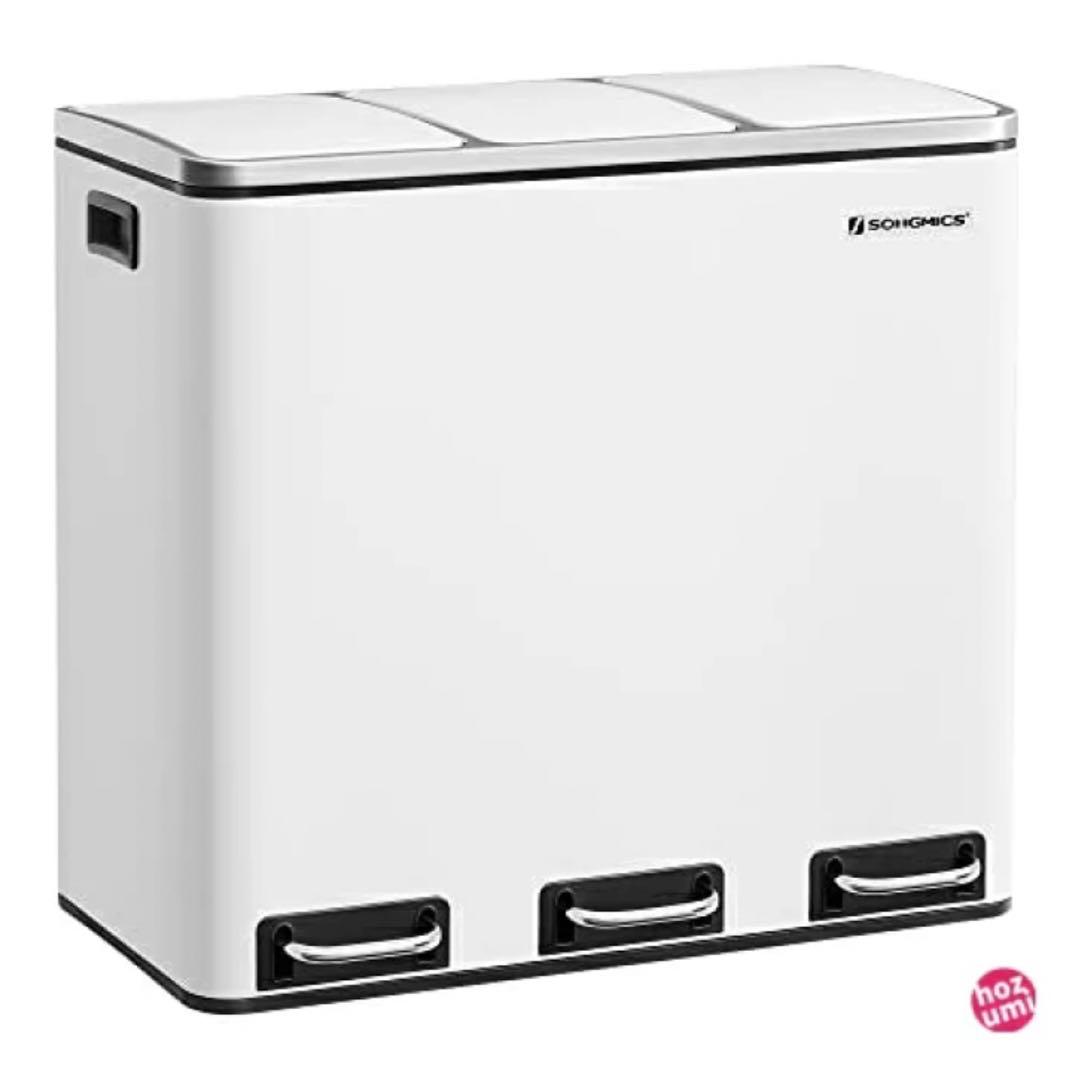 ゴミ箱　SONGMICS 3分別　LTB54WT ホワイト