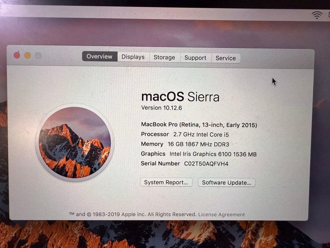 MacBook Pro 13インチ (2015) 16GB 256GB SSD