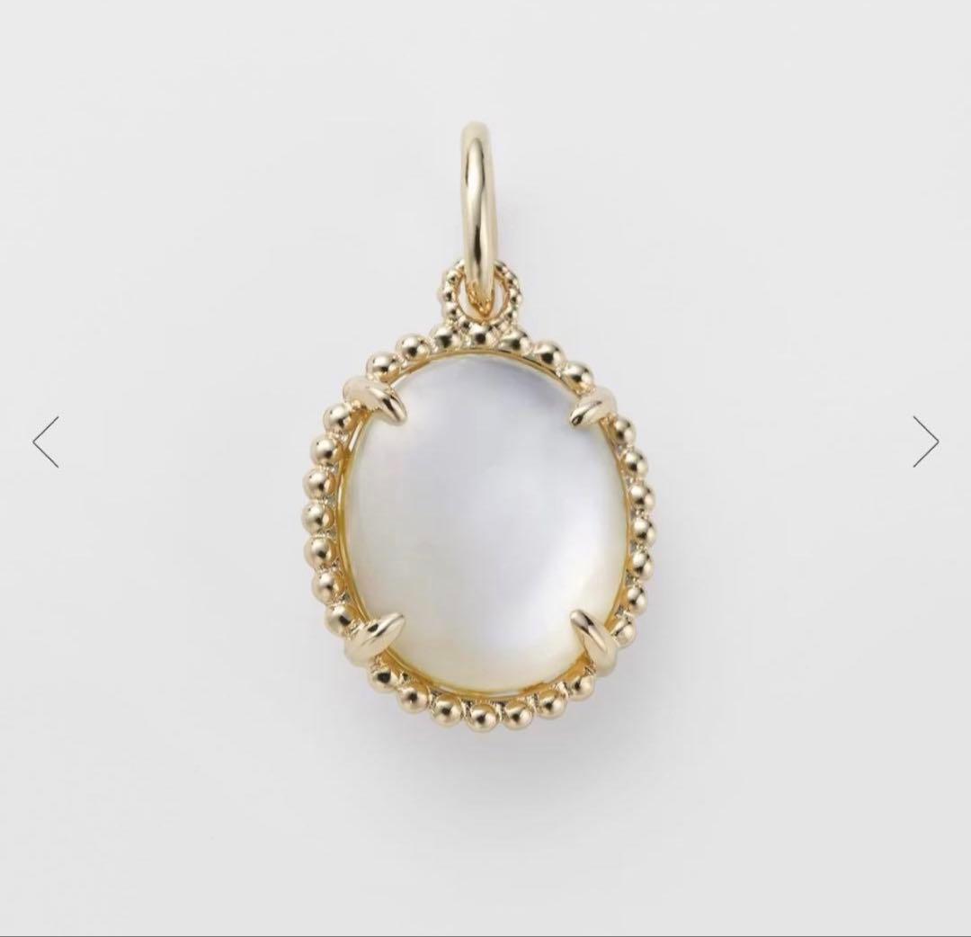 agete 10Kクォーツ／シェルチャーム　未使用　リバーシブル