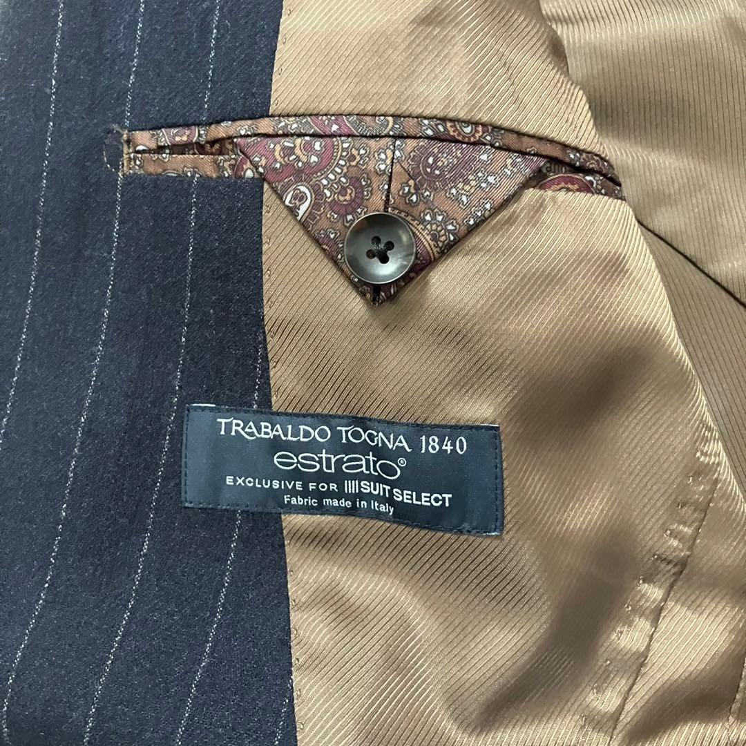 スーツセレクト スーツ セットアップ　ネイビー メンズ AB6 イタリア生地