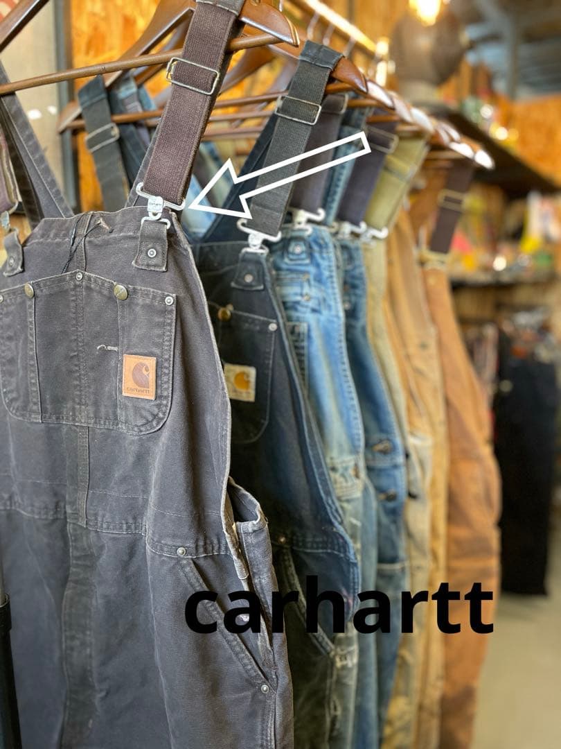 Carhartt オーバーオール USA製 焦茶 ダークブラウン ダック