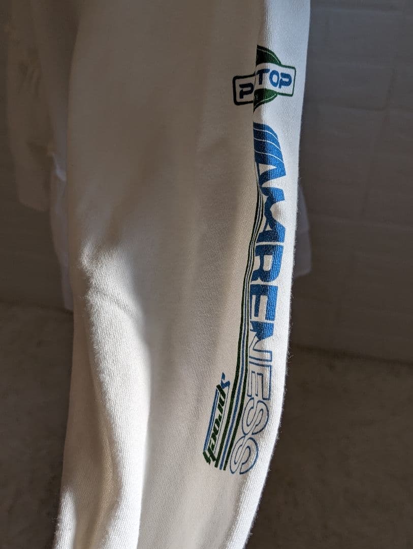 ローズバッド 完売品 スポーツロゴフリルドッキングチュニック スウェット 白