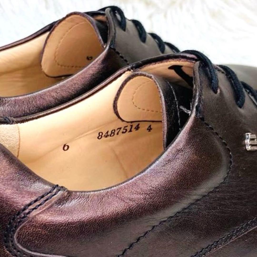 【新品未使用】Finn Comfort :size 6レースアップ 光沢ブラウン