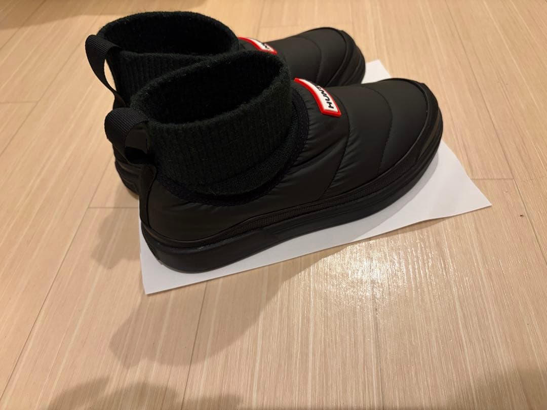 【美品】HUNTER インアウトパファーニットカフブーツ ブラック　2025年