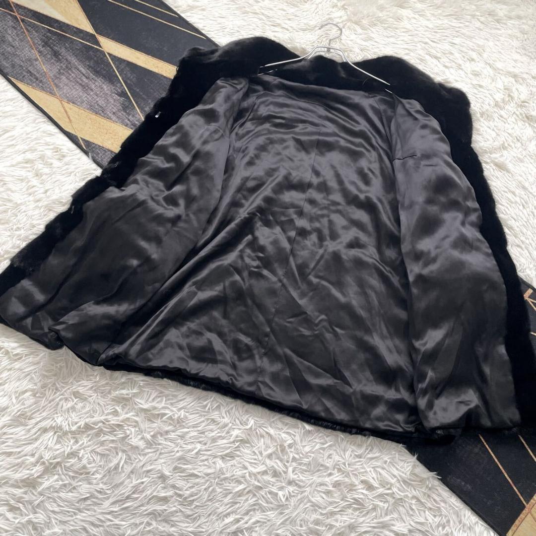 近年人気モデル/未使用級◎ 横段/総丈82 ミンク ファーコート 3L 軽量毛皮