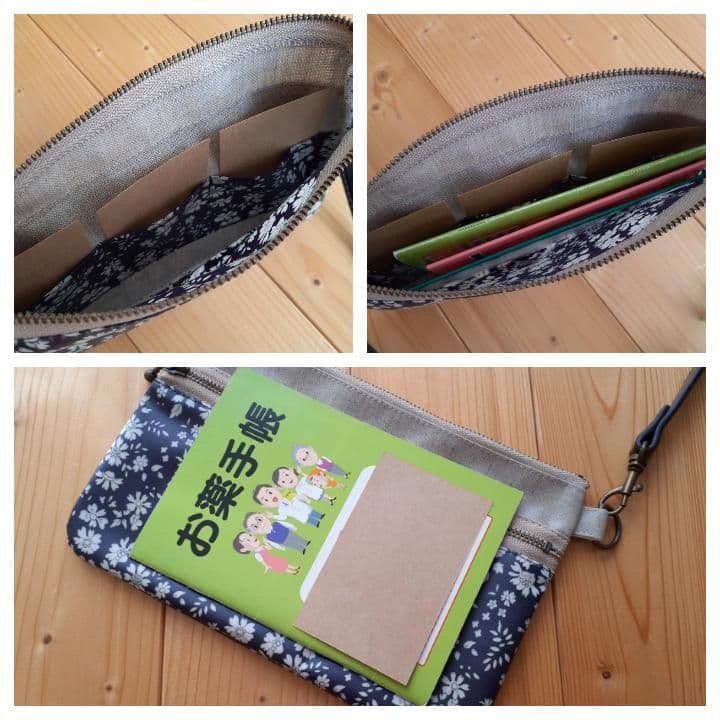 non様　クリアランスSALE　バタフライ　タック入り通勤バッグ&お薬手帳