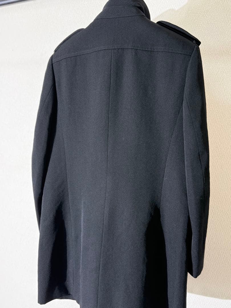 ヨウジヤマモト 02aw レザー切り替え ウールコート