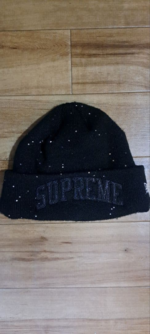 SUPREME 黒 ニット帽