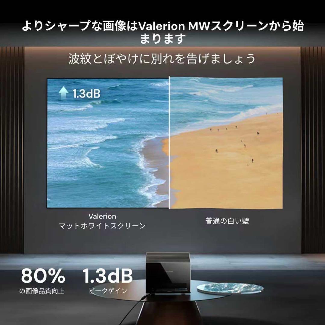 Valerion 固定フレームマットホワイトスクリーン