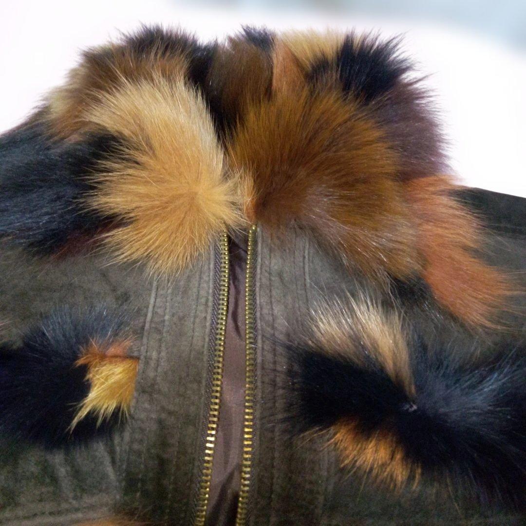 Jackrose ファー ベスト 3 フォックス+レザー ユニセックス