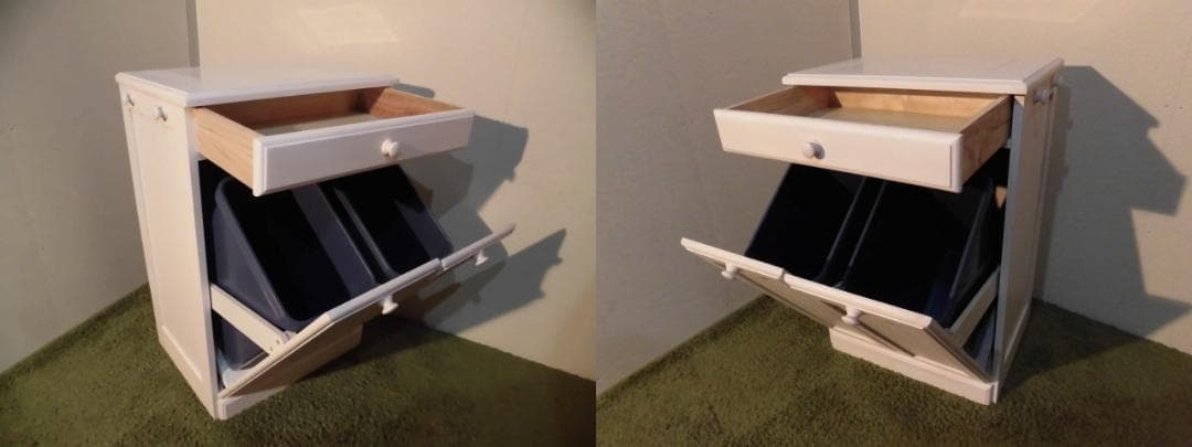 送料無料/展示品/アウトレット/新品★カントリー調★分別ダストボックス（2分別）