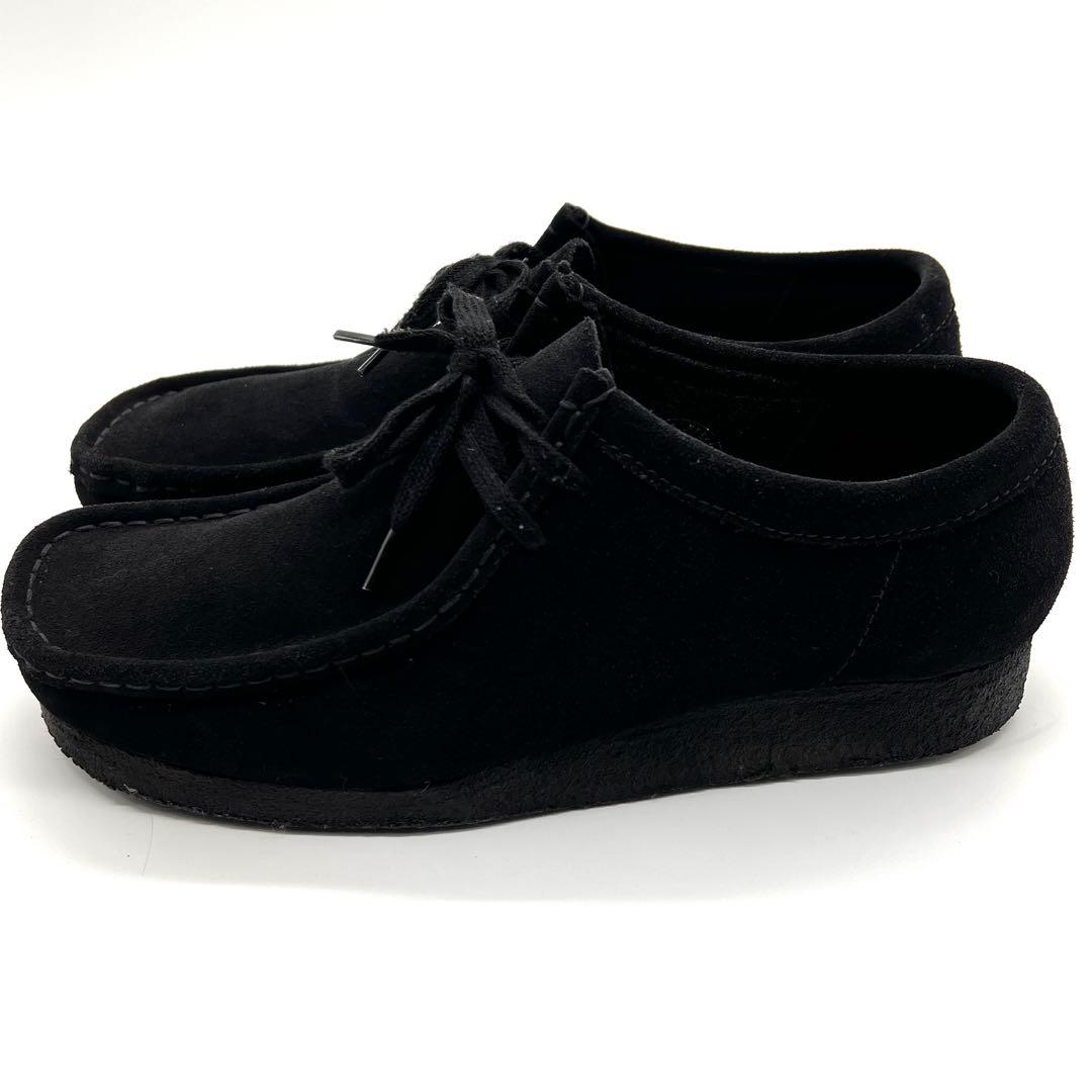 【美品】CLARKS クラークス　ワラビー 【26.5】ブラック　スエード