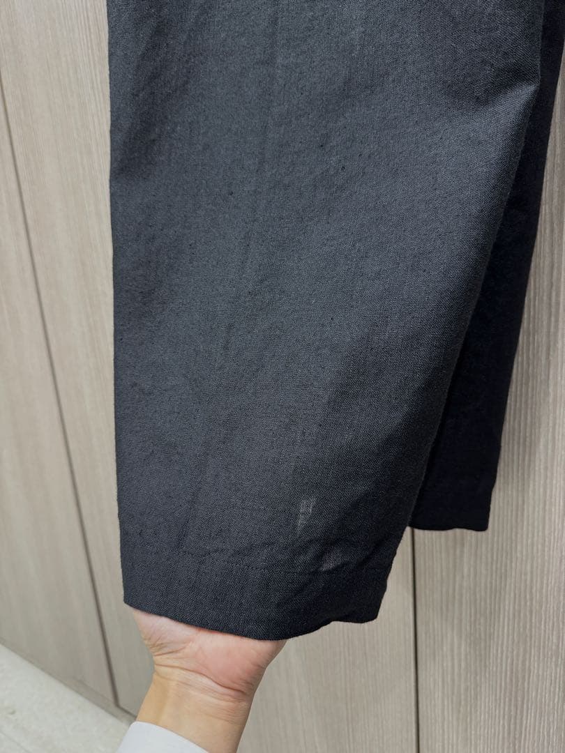 ISSEY MIYAKE MEN リネン混 ワイドパンツ 黒 サイズ2