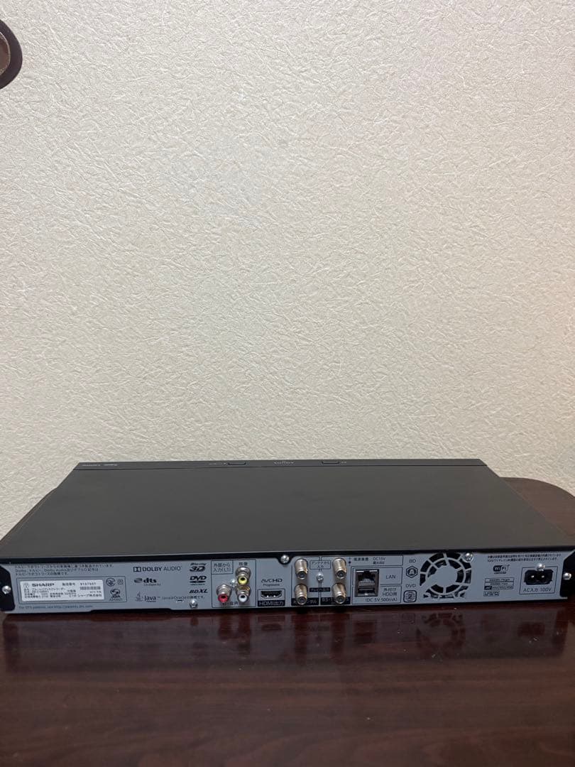 SHARP ブルーレイレコーダー 2B-C10BW1(2019年製)