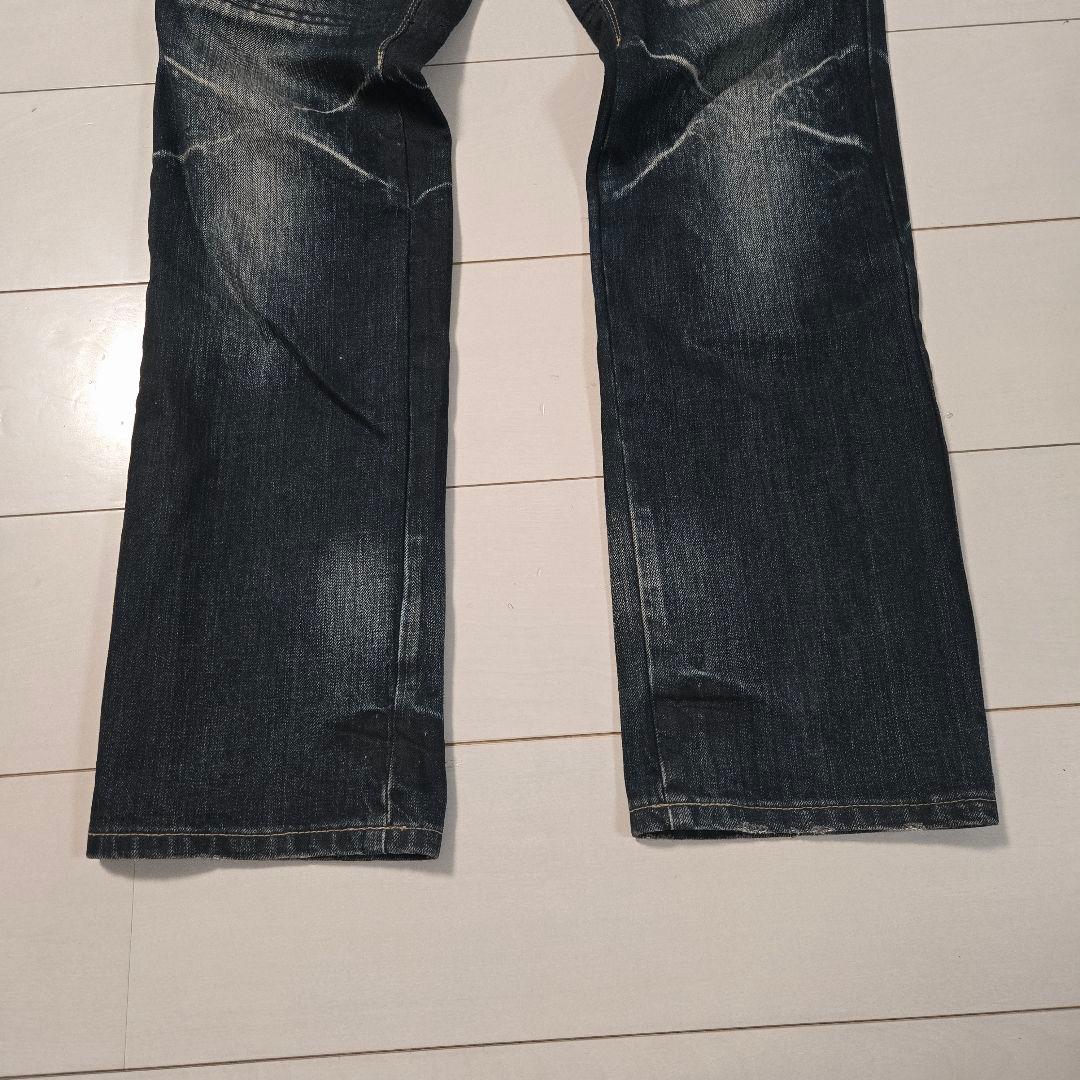 PPFM ダブルウエスト　デニム　ジーンズ　y2k archive レザー